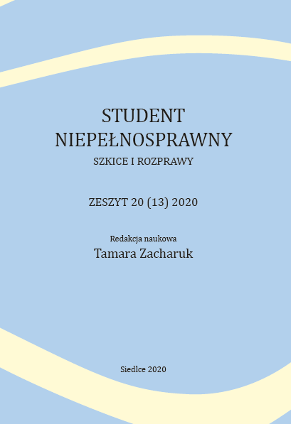 Okładka czasopisma Student Niepełnosprawny 2020