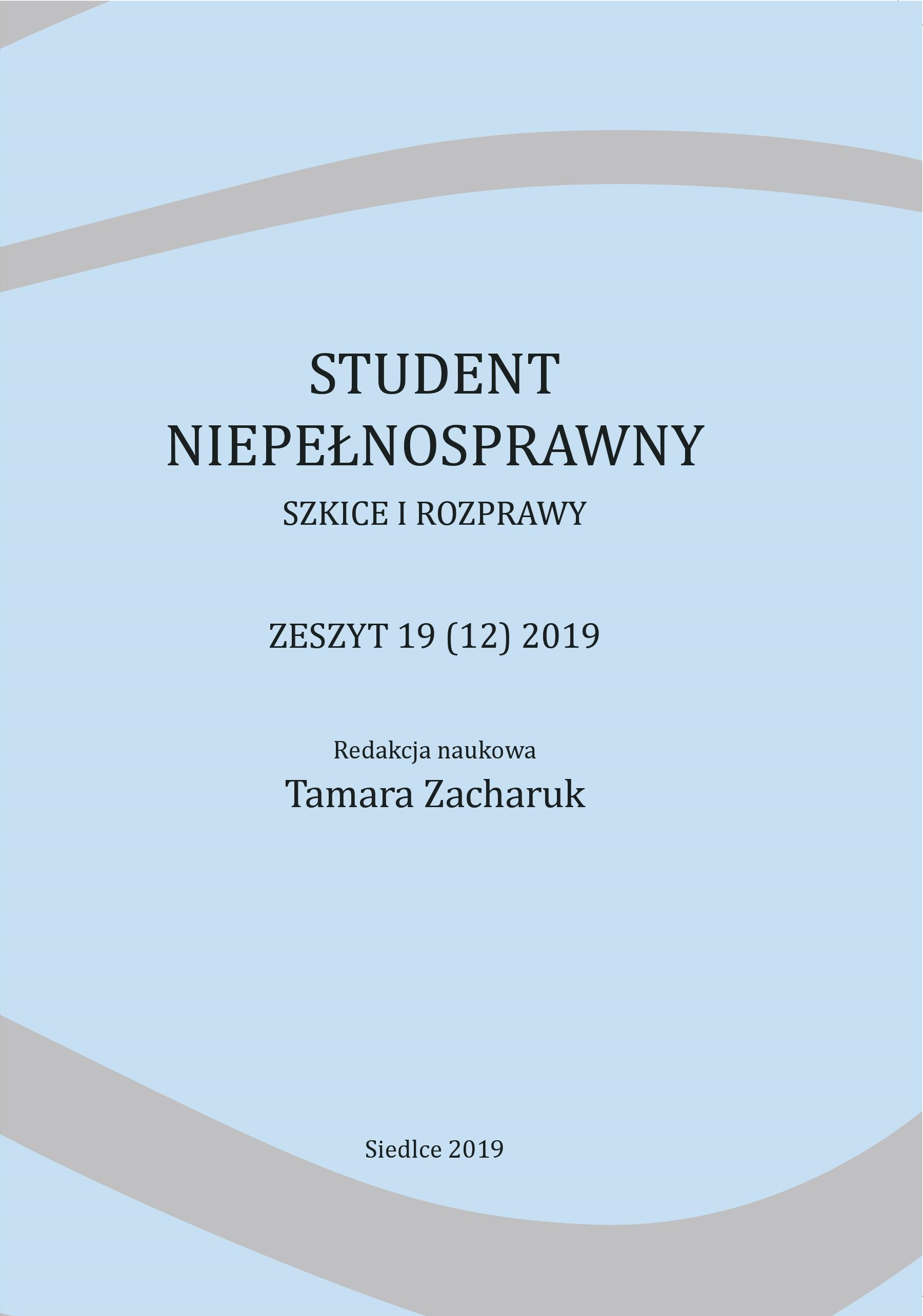 Student Niepełnosprawny 2019