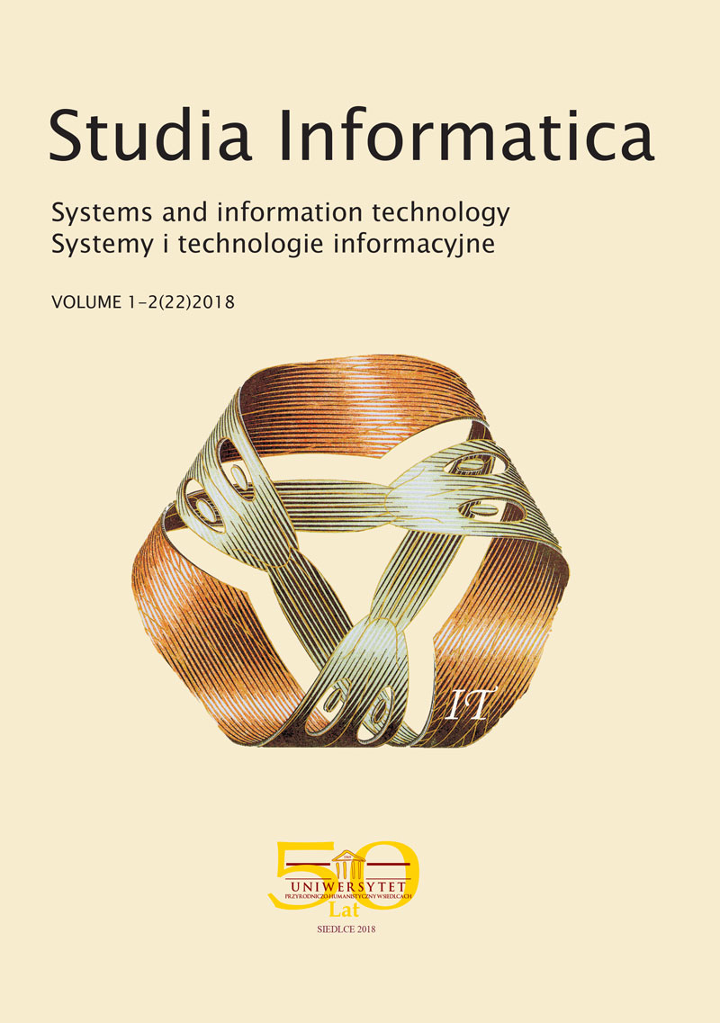 Cover of Studia Informatica Journal