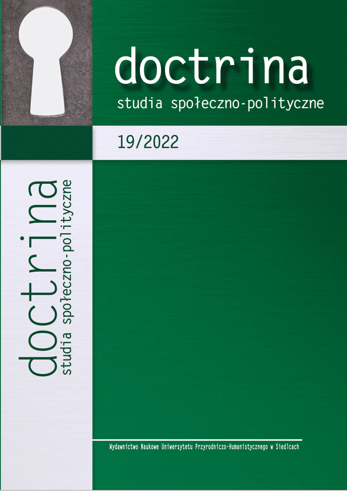 Okładka czasopisma Doctrina. Studia społeczno-polityczne 19/2022