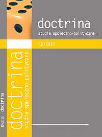 Okładka  czasopisma Doctrina. Studia społeczno-polityczne 12/2015