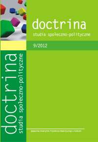Okładka czasopisma Doctrina. Studia społeczno-polityczne 9/2012