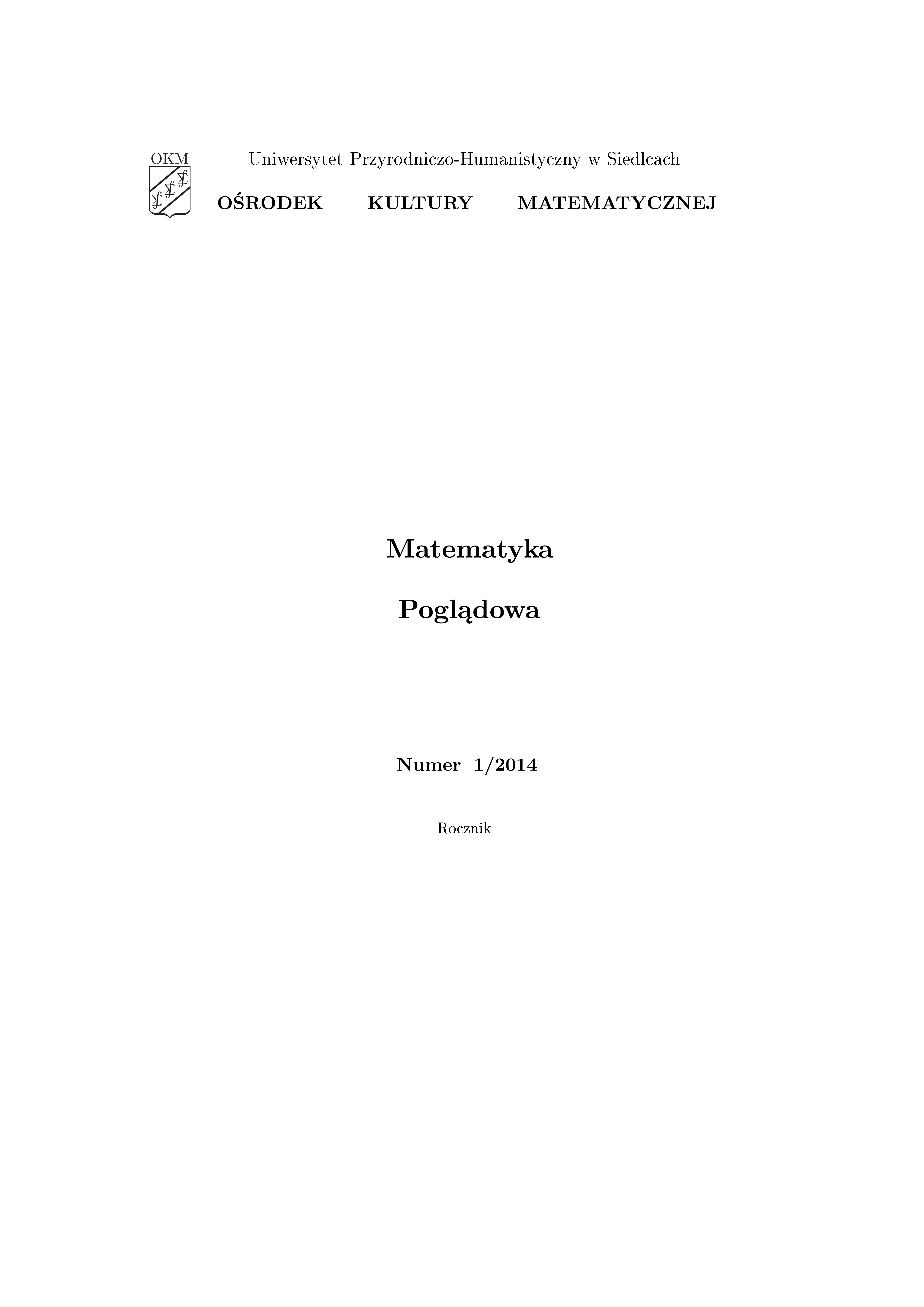 Okładka czasopisma Matematyka Poglądowa 2014